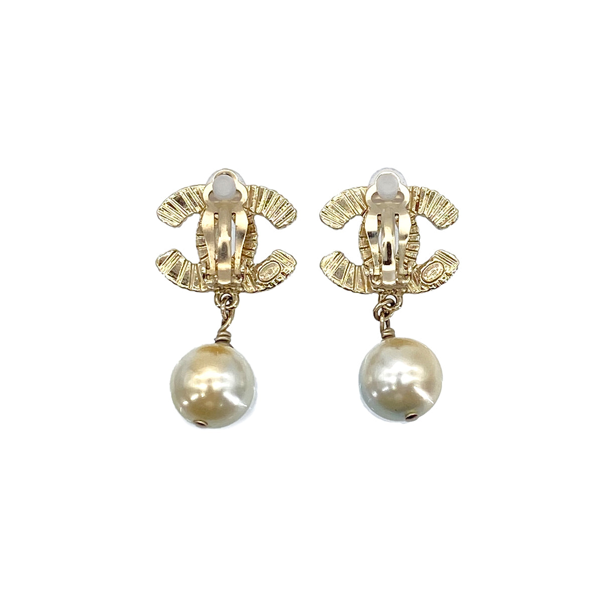 CHANEL EARRINGS COCOMARK FAUX PEARL RAINBOW SWING A17P 90275940