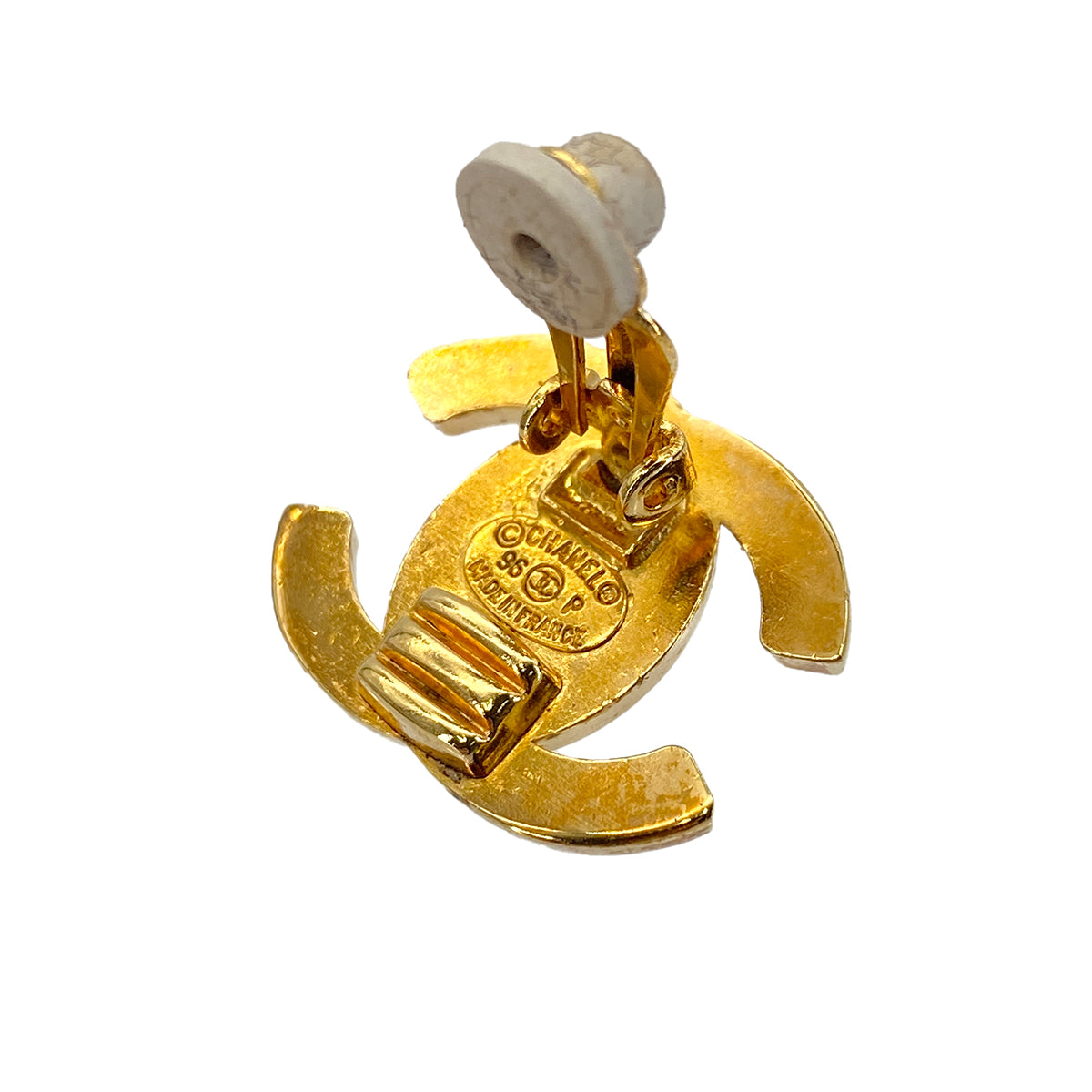 CHANEL VINTAGE EARRINGS TURN LOCK COCOMARK ACCESSORY 96P 90275942