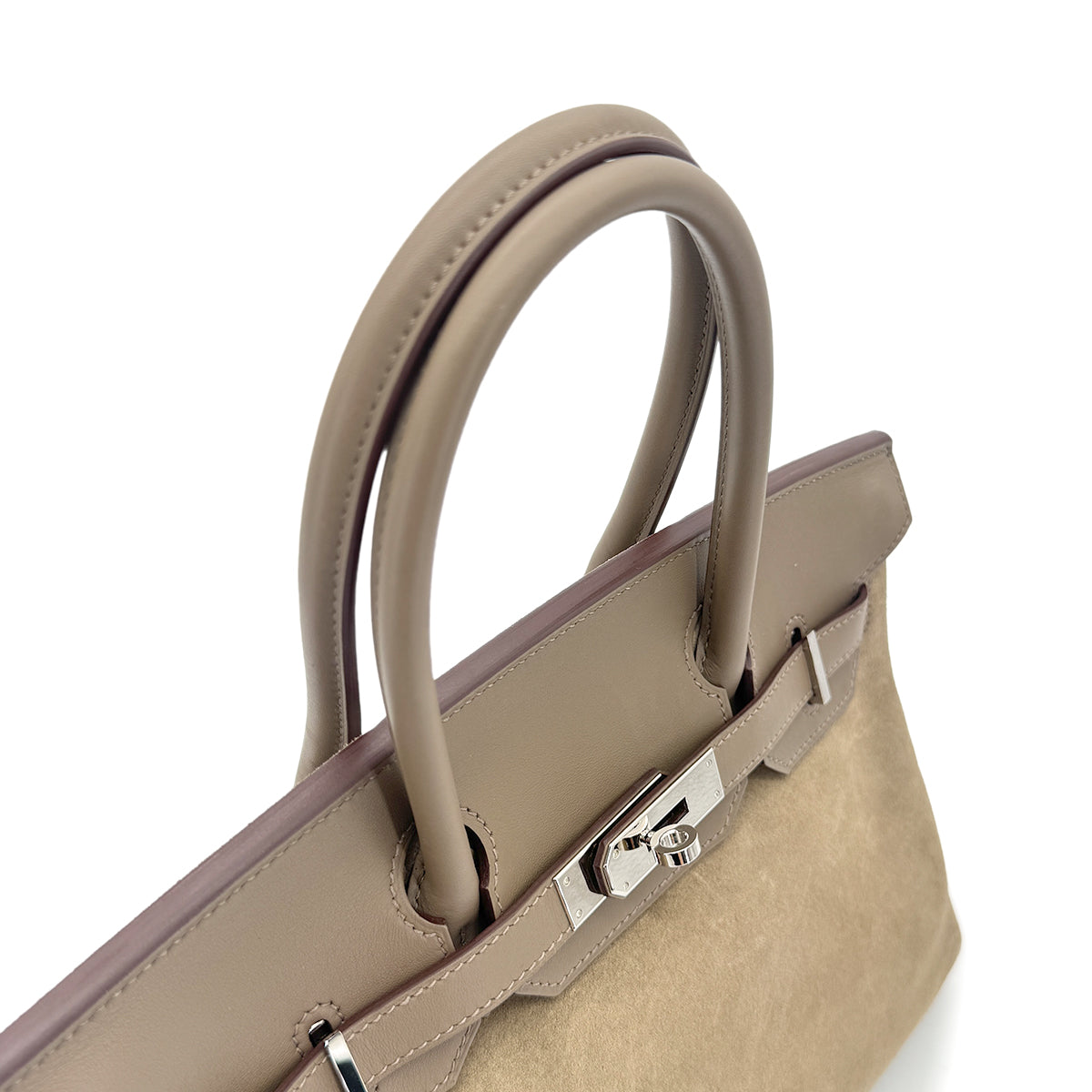 HERMES BIRKIN 30 ETOUPE GRIS CAILLOU GRIZZLY VEAU SWIFT HAND BAG Z SHW 90275977