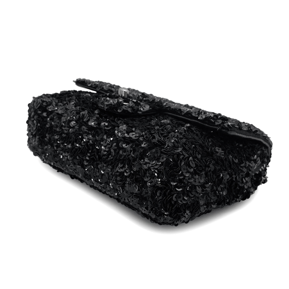 CHANELMINI CHAIN SHOULDER BAG BLACK SEQUINS 90275978