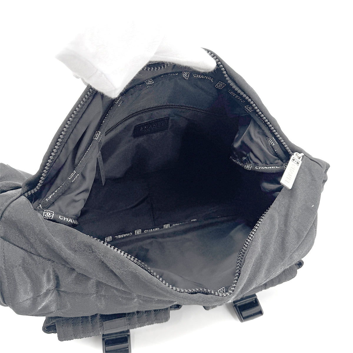 CHANEL VINTAGE SPORTSLINE SHOULDER BAG BLACK 90276257