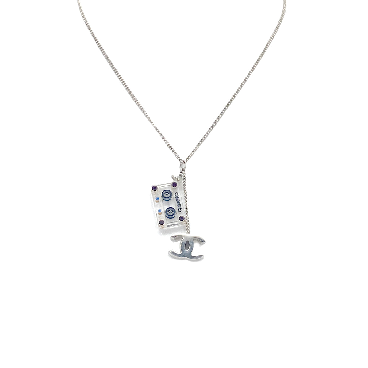 CHANEL NECKLACE COCOMARK CASSETTE TAPE ACCESSORY 04P 90276329