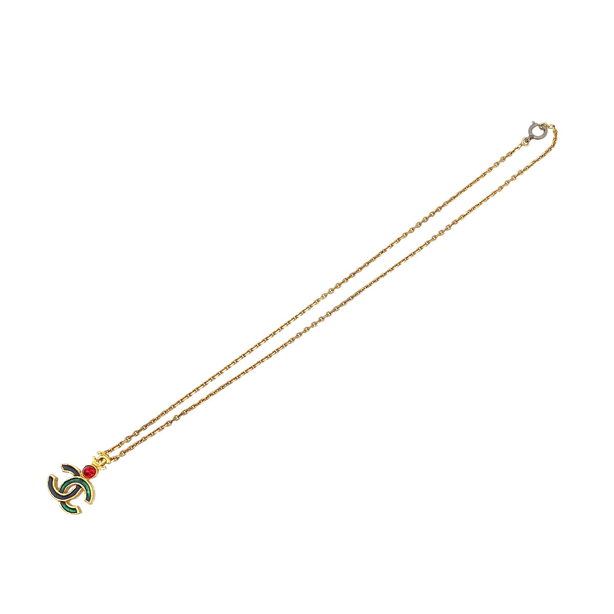 CHANEL VINTAGE NECKLACE COCOMARK COLOR STONE ACCESSORY 90276332