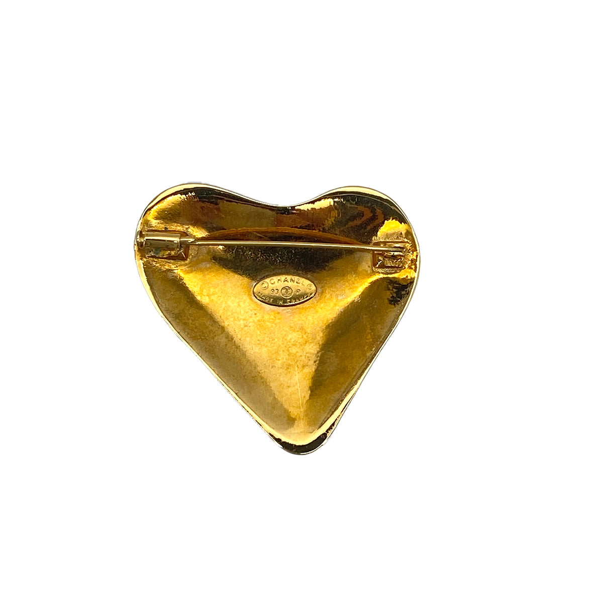 CHANEL VINTAGE COCOMARK HEART BROOCH ACCESSORY 93P 90276338