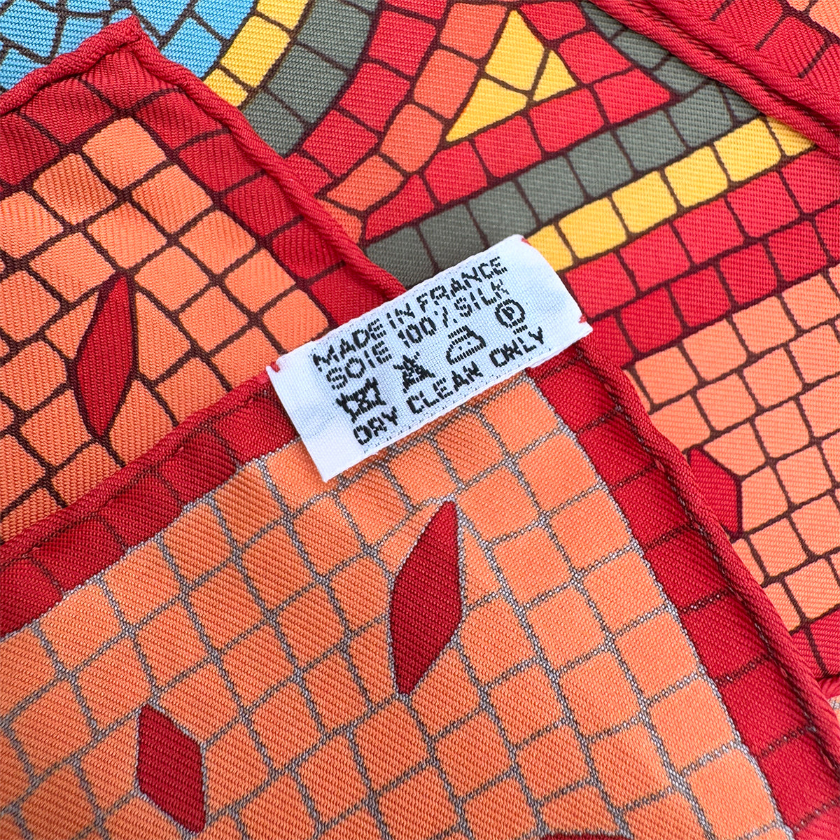 HERMES CARRE 90 CAVE FELEM SCARF SILK MULTICOLOR 90276340