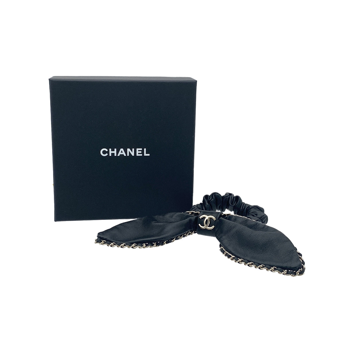 CHANEL HAIR RUBBER COCOMARK RIBBON HAIR ACCESSORY A22S 90276350