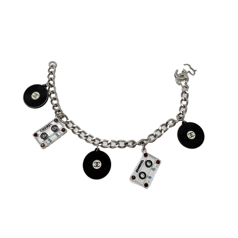 CHANEL BRACELET CASSETTE TAPE RECORD COCOMARK LOGO RHINESTONES ACCESSORY 04P 90276356 - PURPOSE