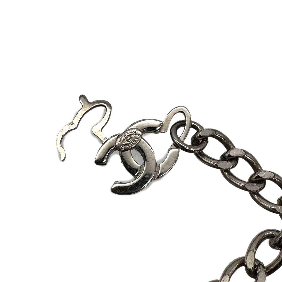 CHANEL BRACELET CASSETTE TAPE RECORD COCOMARK LOGO RHINESTONES ACCESSORY 04P 90276356