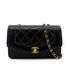 CHANEL VINTAGE DIANA SMALL CHAIN SHOULDER BAG BLACK LAMB SKIN 90276363 - PURPOSE