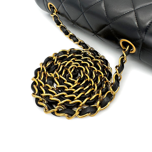 CHANEL VINTAGE DIANA SMALL CHAIN SHOULDER BAG BLACK LAMB SKIN 90276363 - PURPOSE