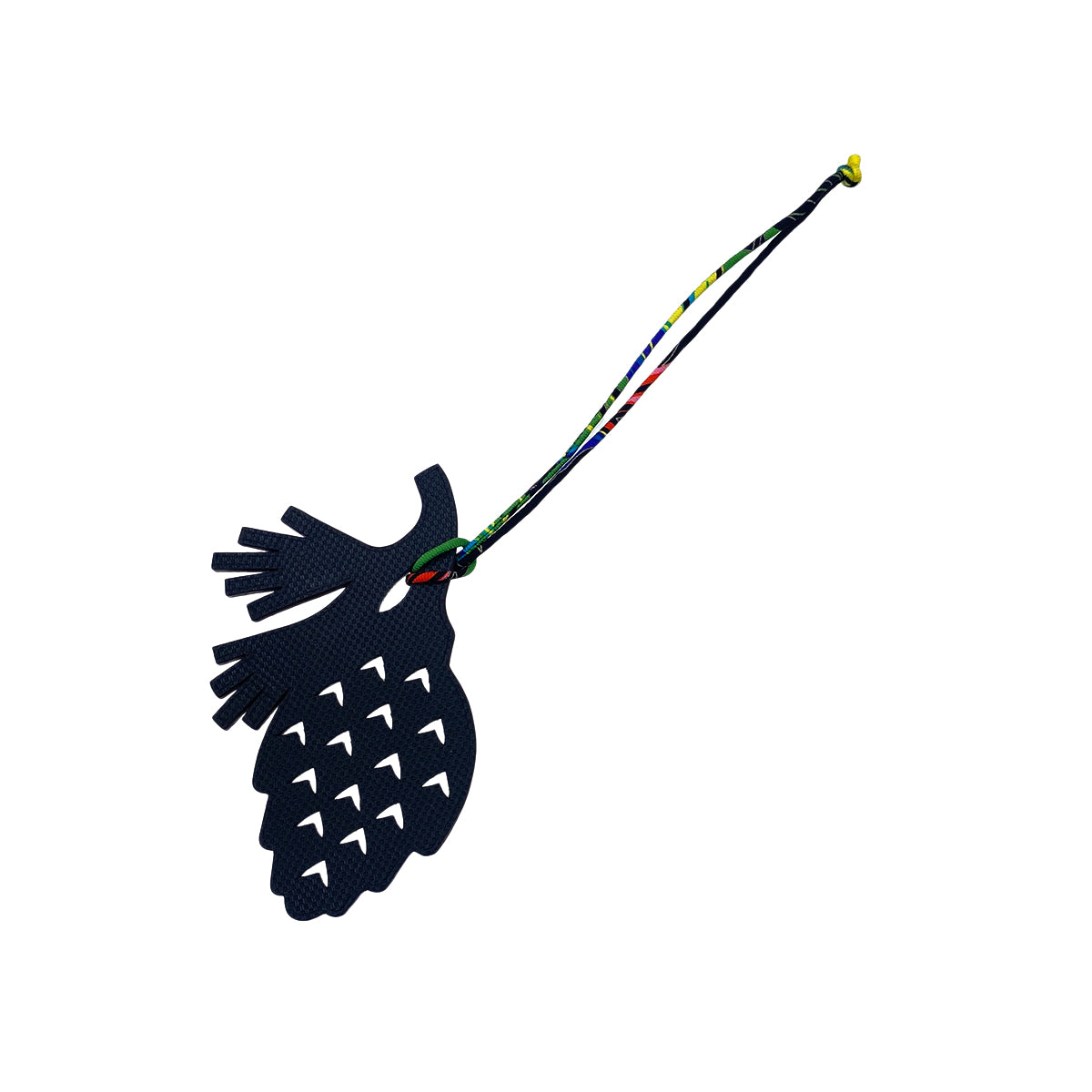 HERMES BAG CHARM PETIT H PINECONE CARAMEL NOIR EPSOM TAURILLON CLAMENCE 90276369