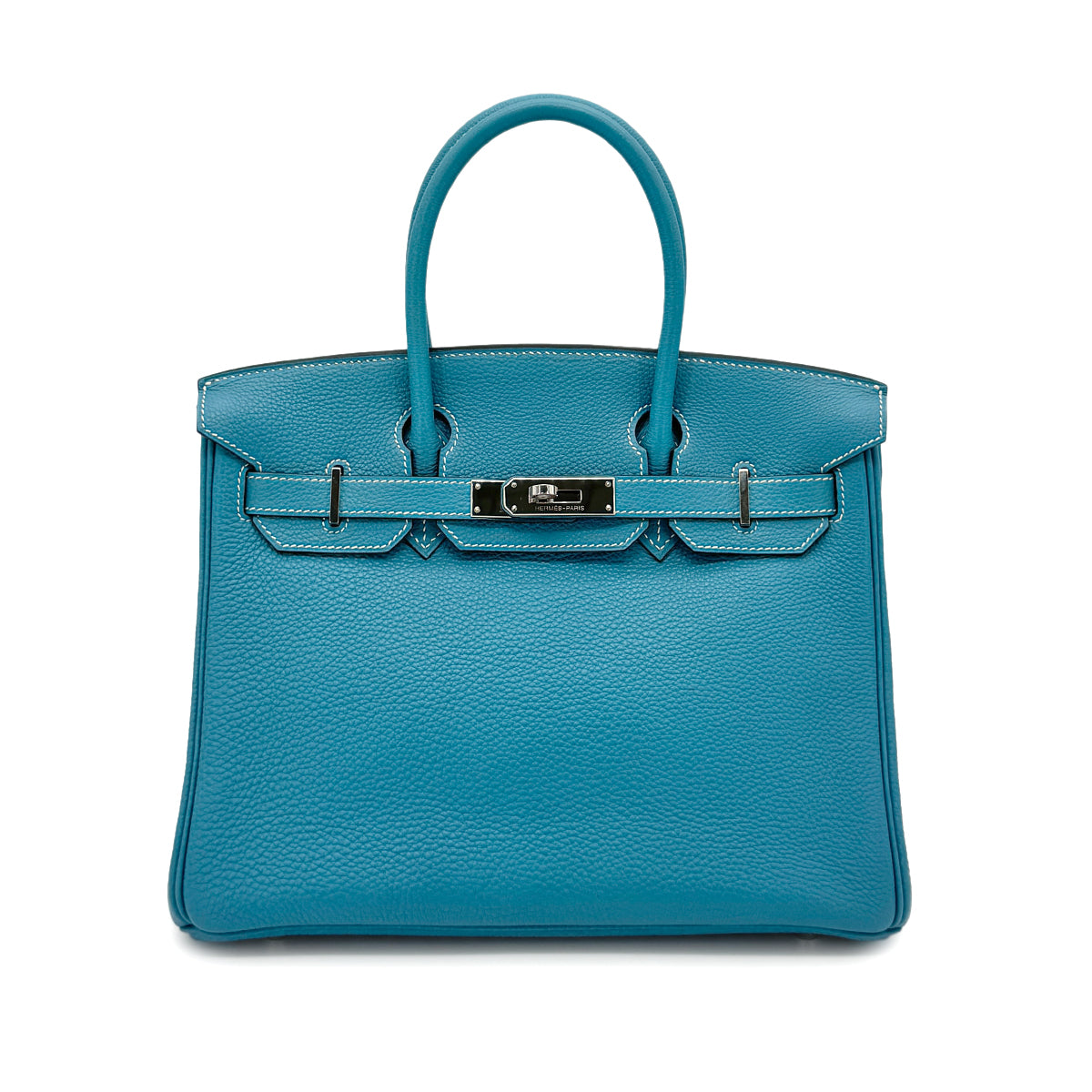 HERMES BIRKIN 30 BLUE JEAN TOGO HAND BAG ▢I SHW 90276370