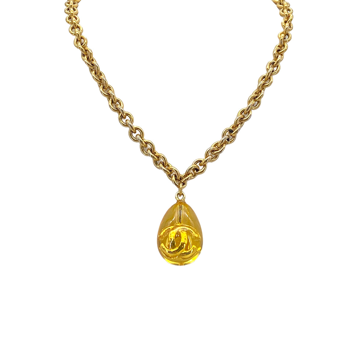 CHANEL VINTAGE NECKLACE COCOMARK TEARD DROP ACCESSORY 90276371