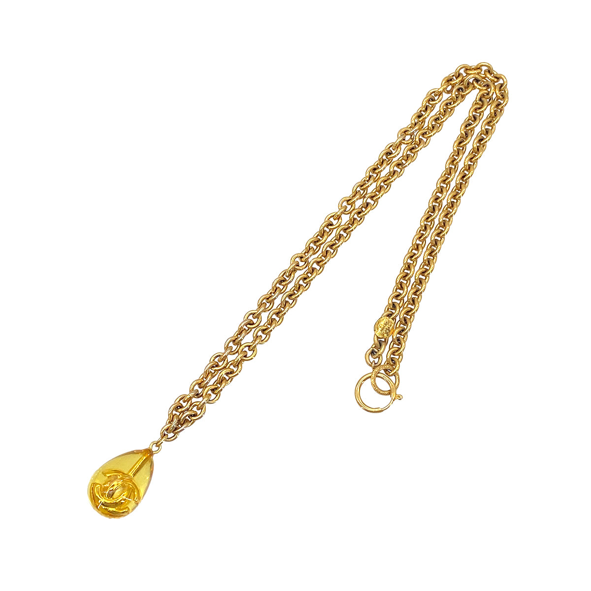 CHANEL VINTAGE NECKLACE COCOMARK TEARD DROP ACCESSORY 90276371