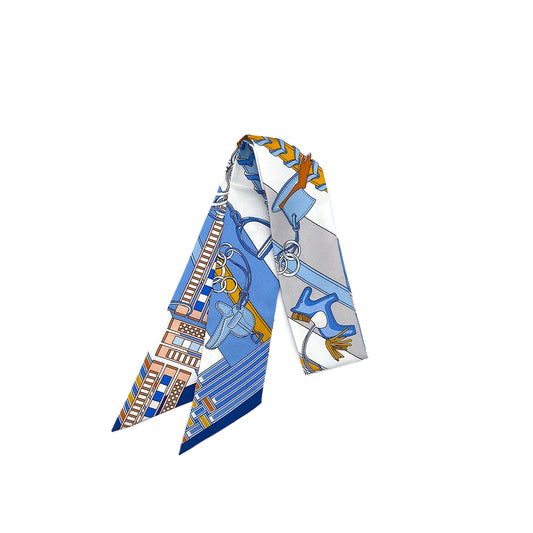 HERMES TWILLY BRIDES ET GRIS GRIS SCARF MULTICOLOR 90276373