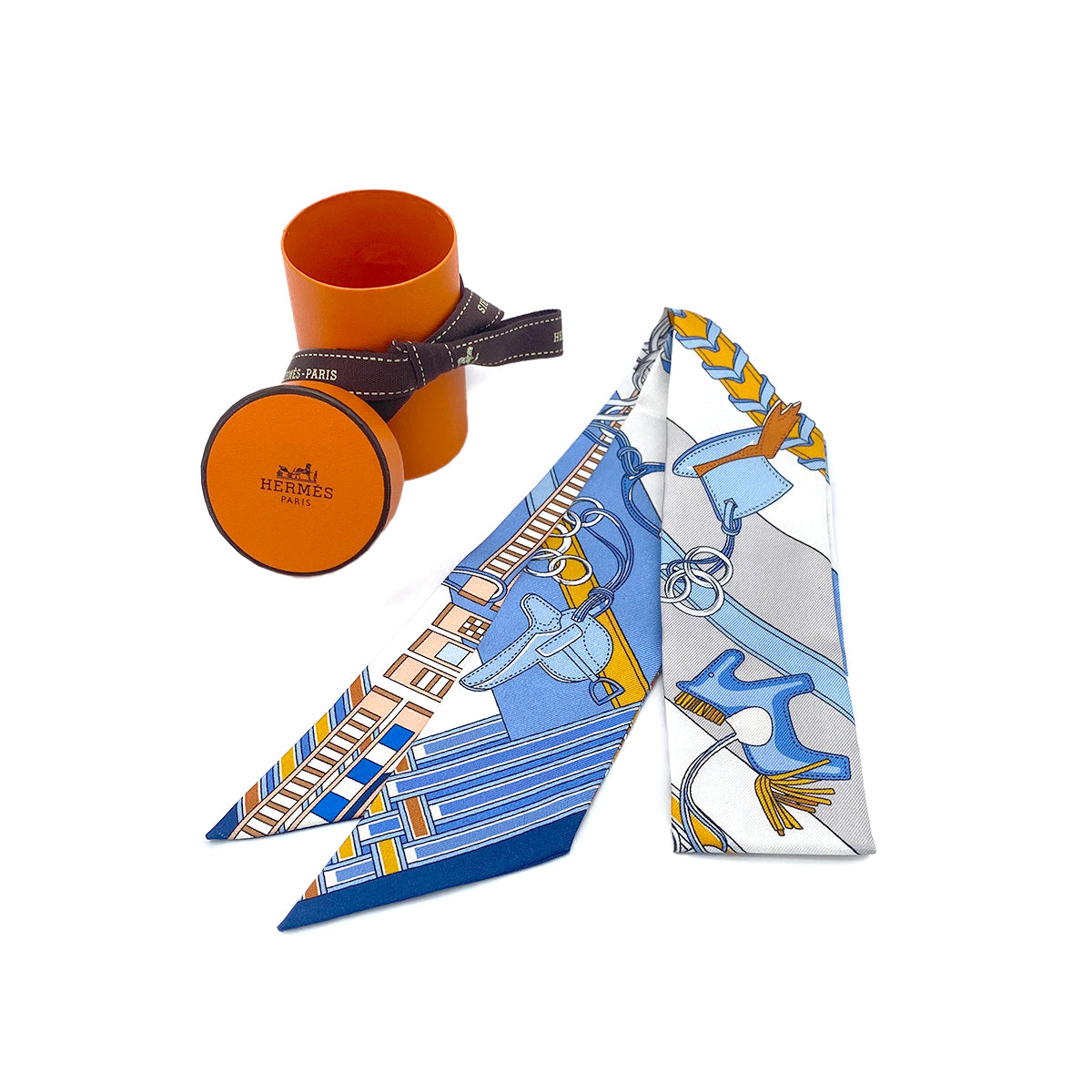 HERMES TWILLY BRIDES ET GRIS GRIS SCARF MULTICOLOR 90276373
