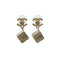 CHANEL EARRINGS TURN LOCK DICE RHINESTONE GOLD ACCESSORY B21P 90276376 - PURPOSE
