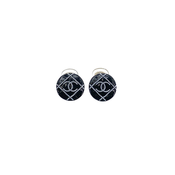 CHANEL EARRINGS COCOMARK BLACK ACCESSORY A19P 90276380 - PURPOSE