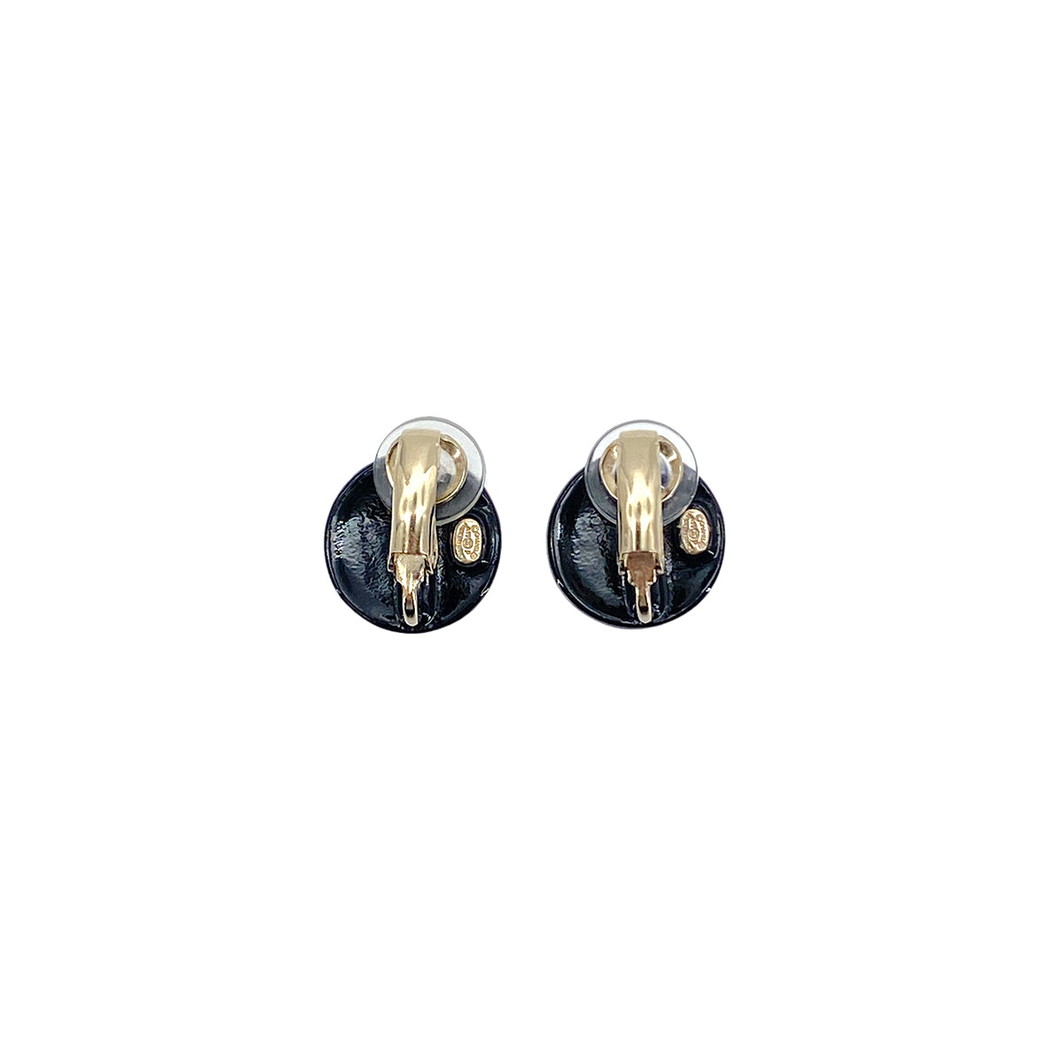 CHANEL EARRINGS COCOMARK BLACK ACCESSORY A19P 90276380
