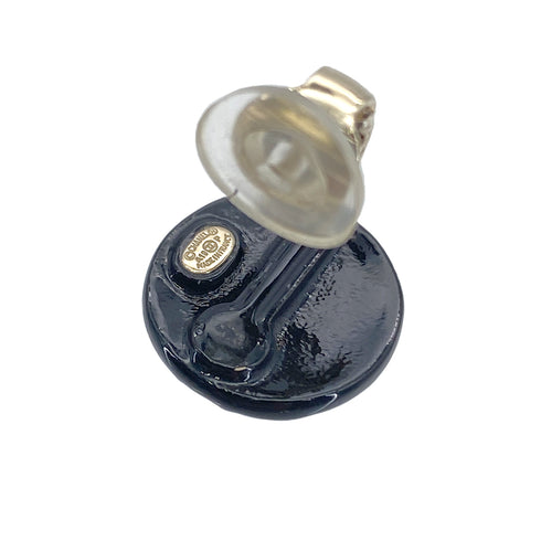 CHANEL EARRINGS COCOMARK BLACK ACCESSORY A19P 90276380 - PURPOSE