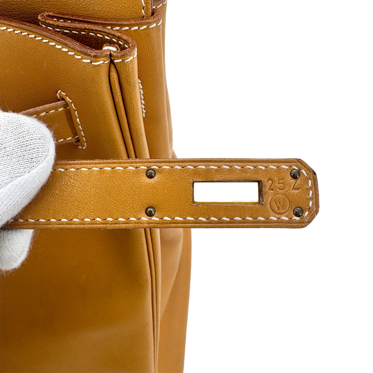 HERMES BIRKIN 40 NATURAL VALENIA HAND BAG 〇W GHW 90276382