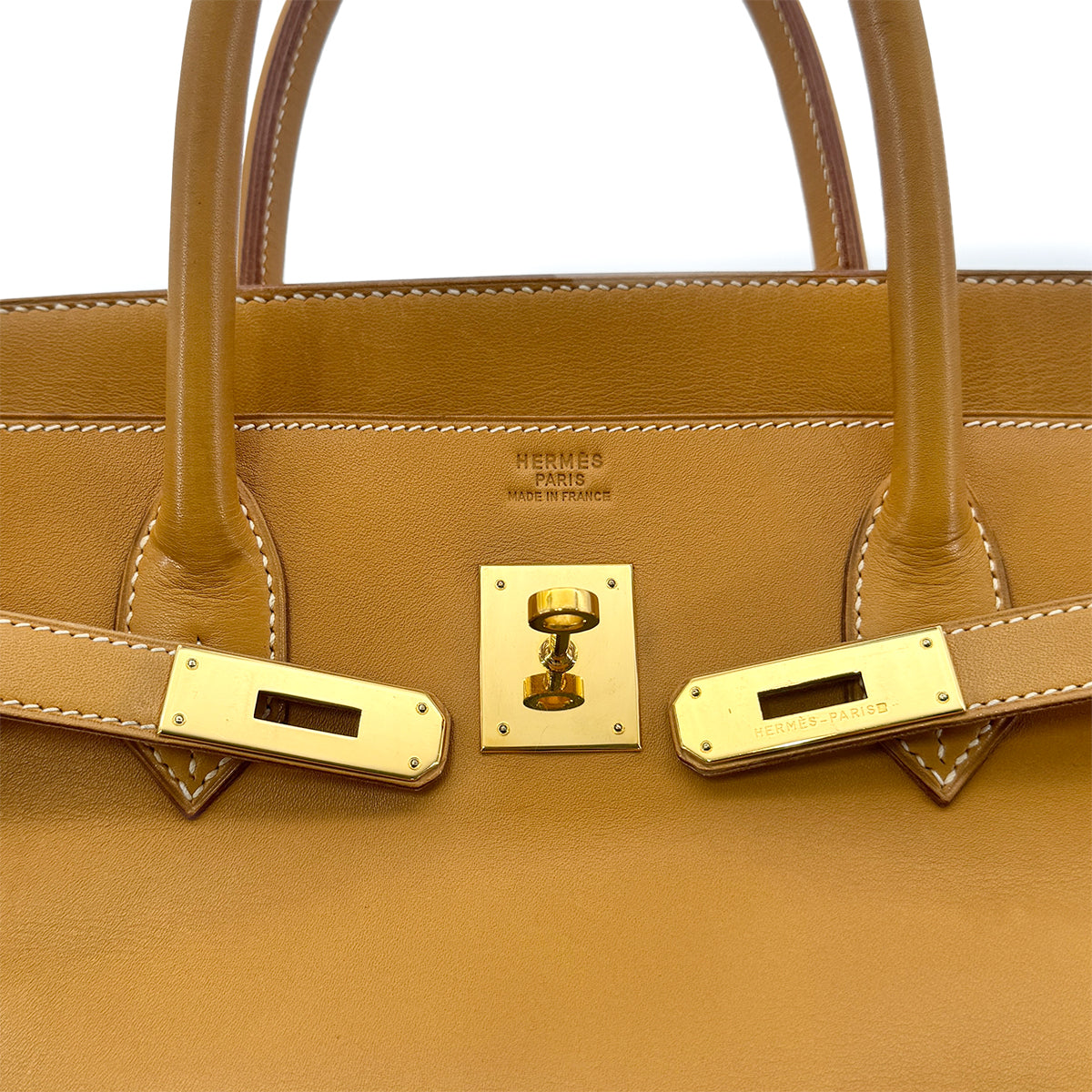 HERMES BIRKIN 40 NATURAL VALENIA HAND BAG 〇W GHW 90276382