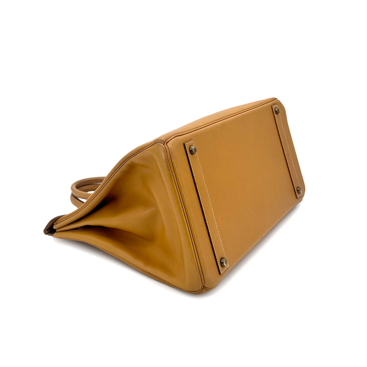 HERMES BIRKIN 40 NATURAL VALENIA HAND BAG 〇W GHW 90276382