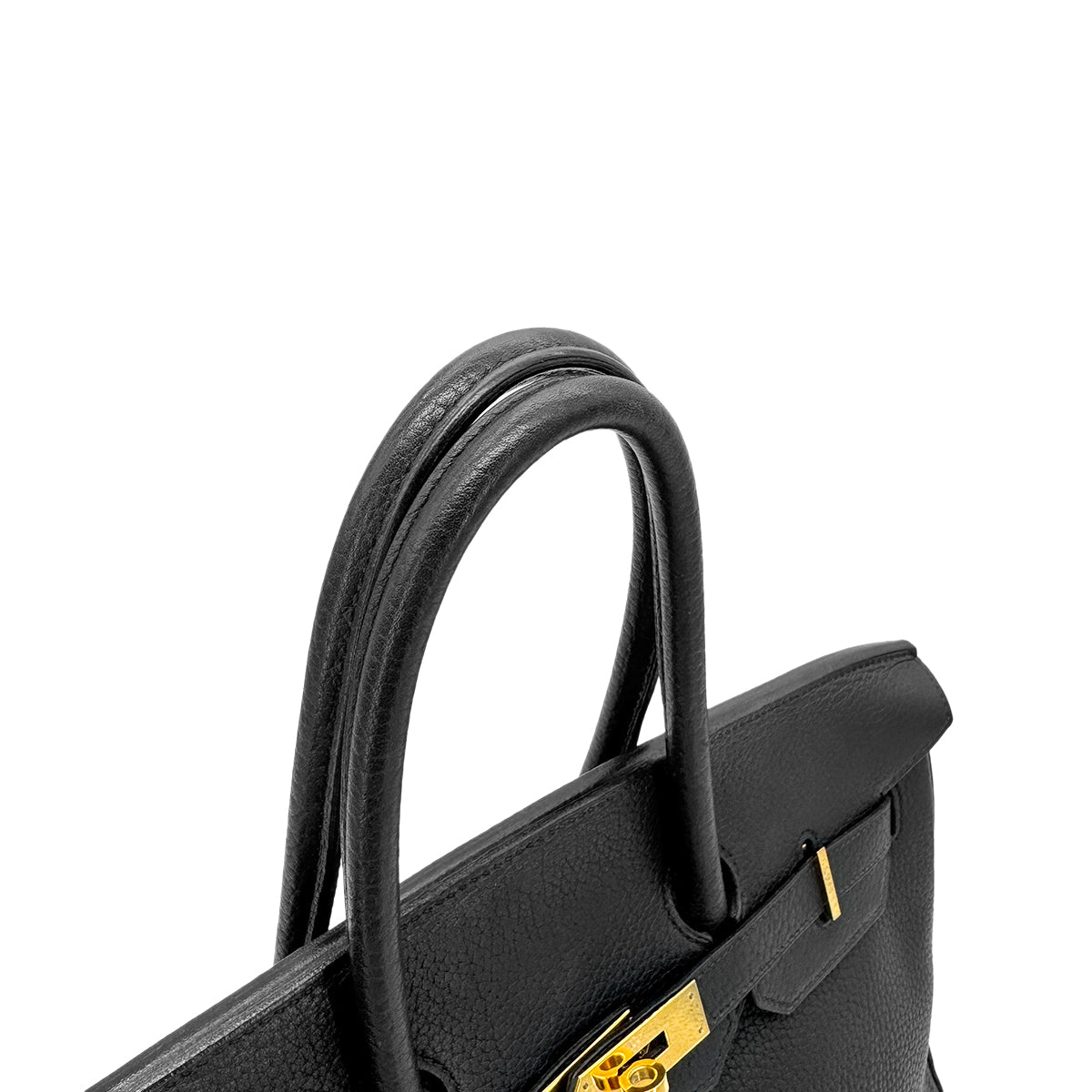 HERMES BIRKIN 35 BLACK FJORD HAND BAG □H GHW 90276384