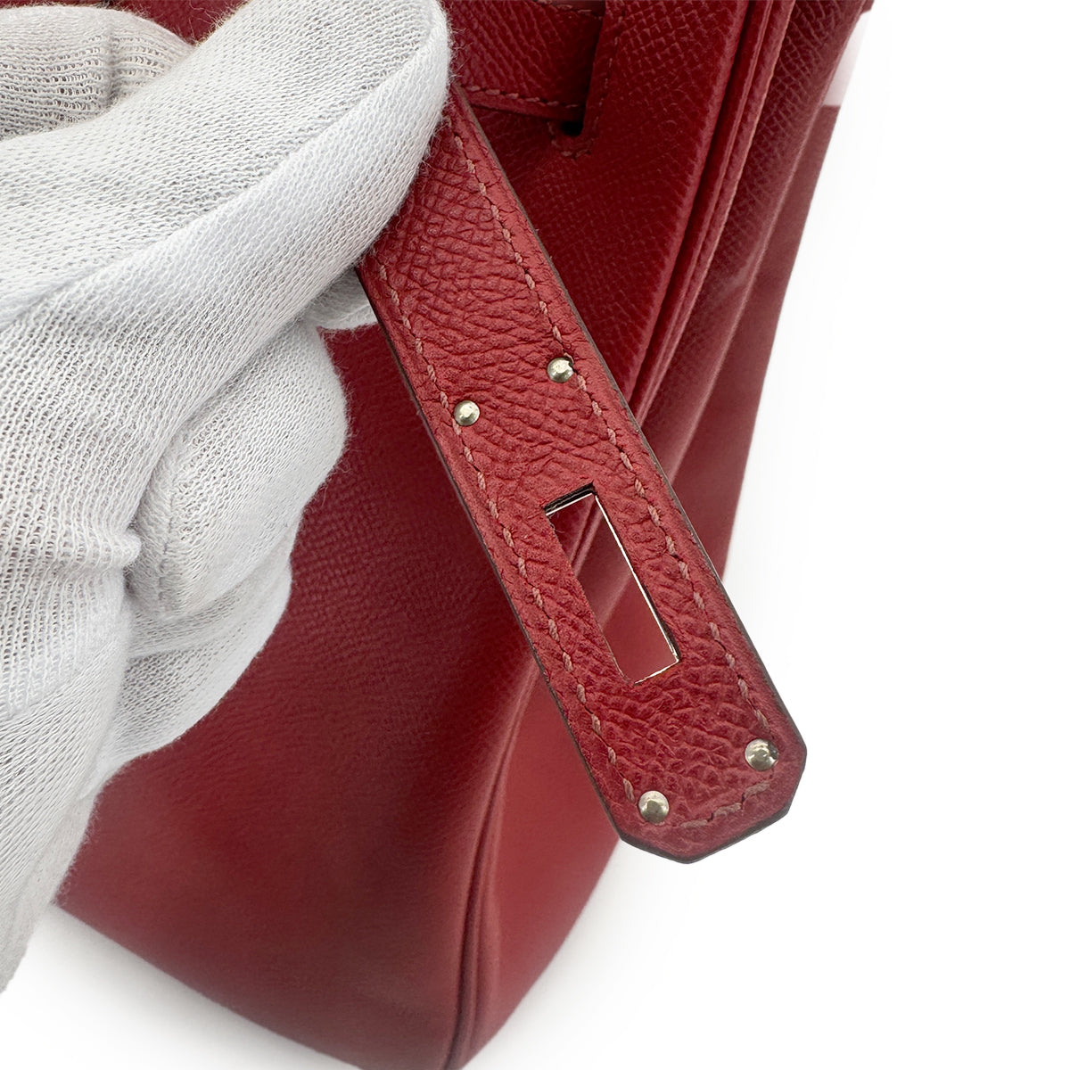 HERMES HAUT A COURROIES 36 ROUGE VIF EPSOM HAND BAG □K SHW 90276386
