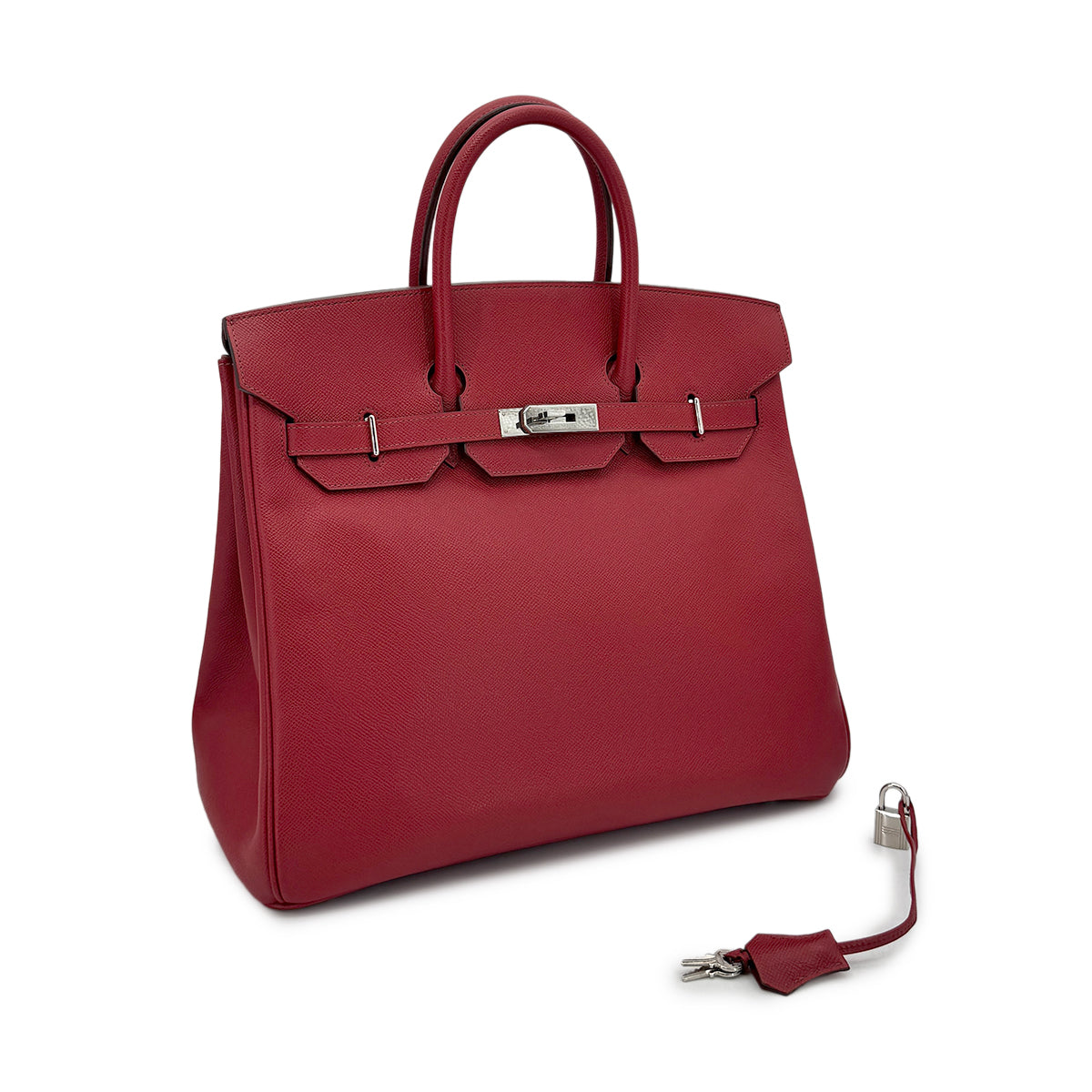 HERMES HAUT A COURROIES 36 ROUGE VIF EPSOM HAND BAG □K SHW 90276386