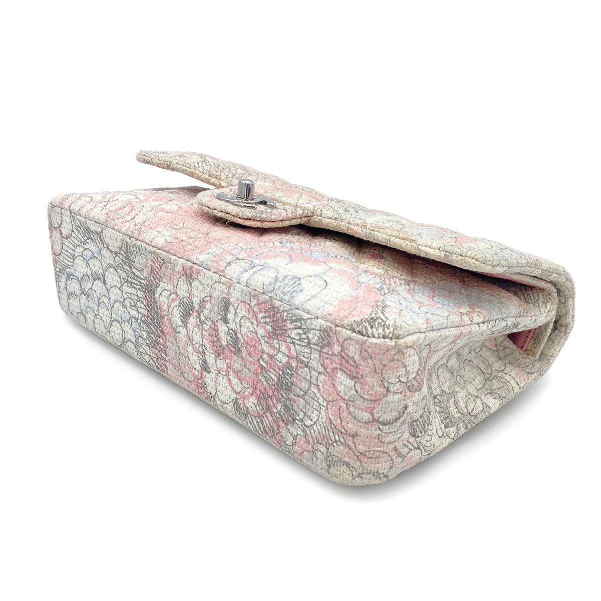 CHANEL MATELASSE CAMELLIA CHAIN SHOULDER BAG MULTICOLOR TWEED 90276393