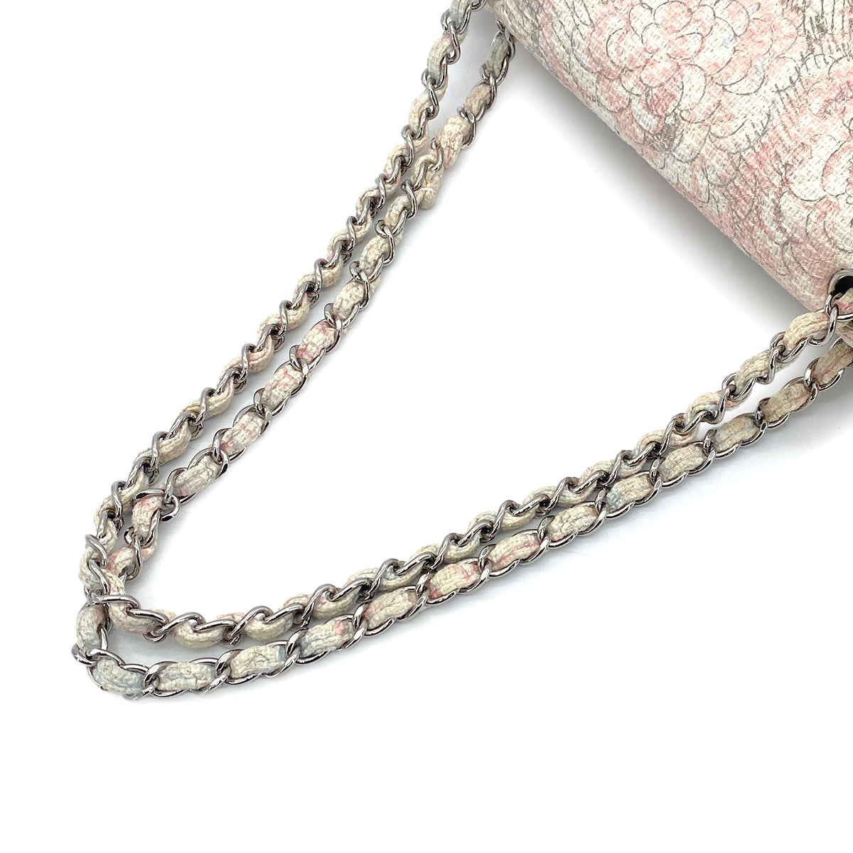 CHANEL MATELASSE CAMELLIA CHAIN SHOULDER BAG MULTICOLOR TWEED 90276393