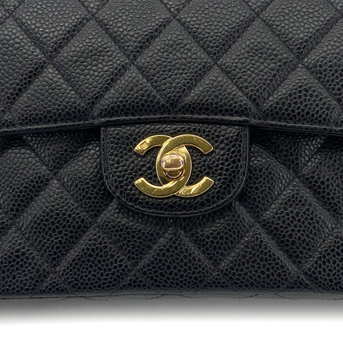 CHANEL VINTAGE CLASSIC FLAP SMALL CHAIN SHOULDER BAG BLACK CAVIAR SKIN 90276399 - PURPOSE