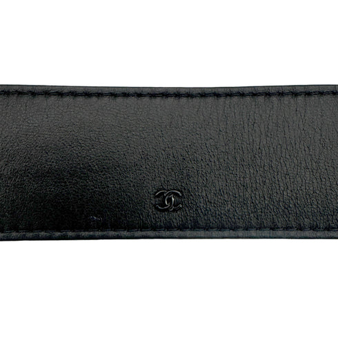 CHANEL BELT LEATHER COCOMARK BLACK ACCESSORY 17K 90276616