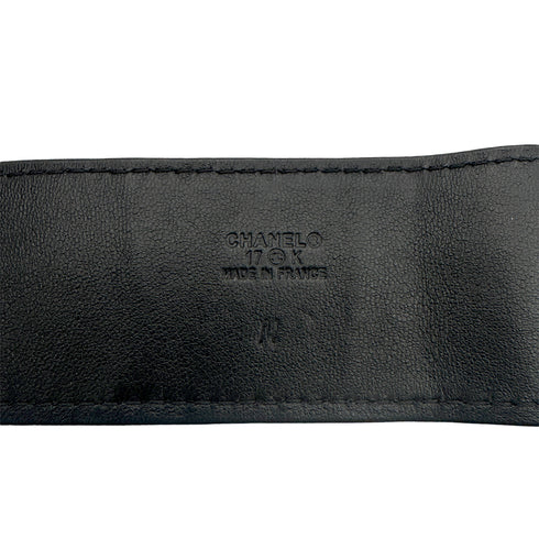 CHANEL BELT LEATHER COCOMARK BLACK ACCESSORY 17K 90276616