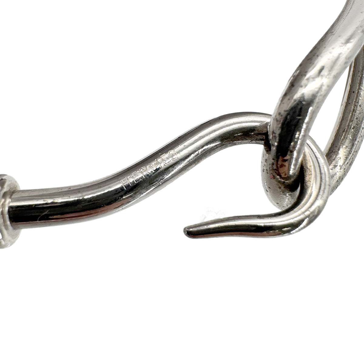 HERMES BRACELET JUMBO BROWN SILVER LEATHER ACCESSORY 90276645