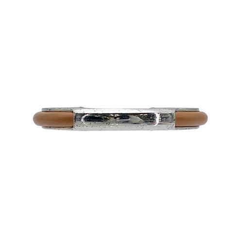 HERMES BANGLE BRACELET BROWN SILVER ACCESSORY 90276656 - PURPOSE