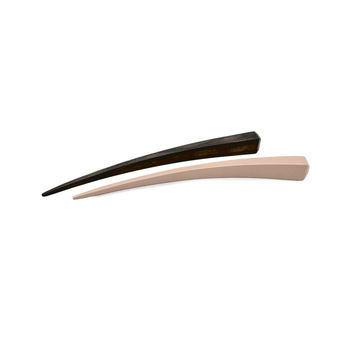 HERMES SELLIER HAIRPIN BROWN PINK LACQUER WOOD ACCESSORY 90276698