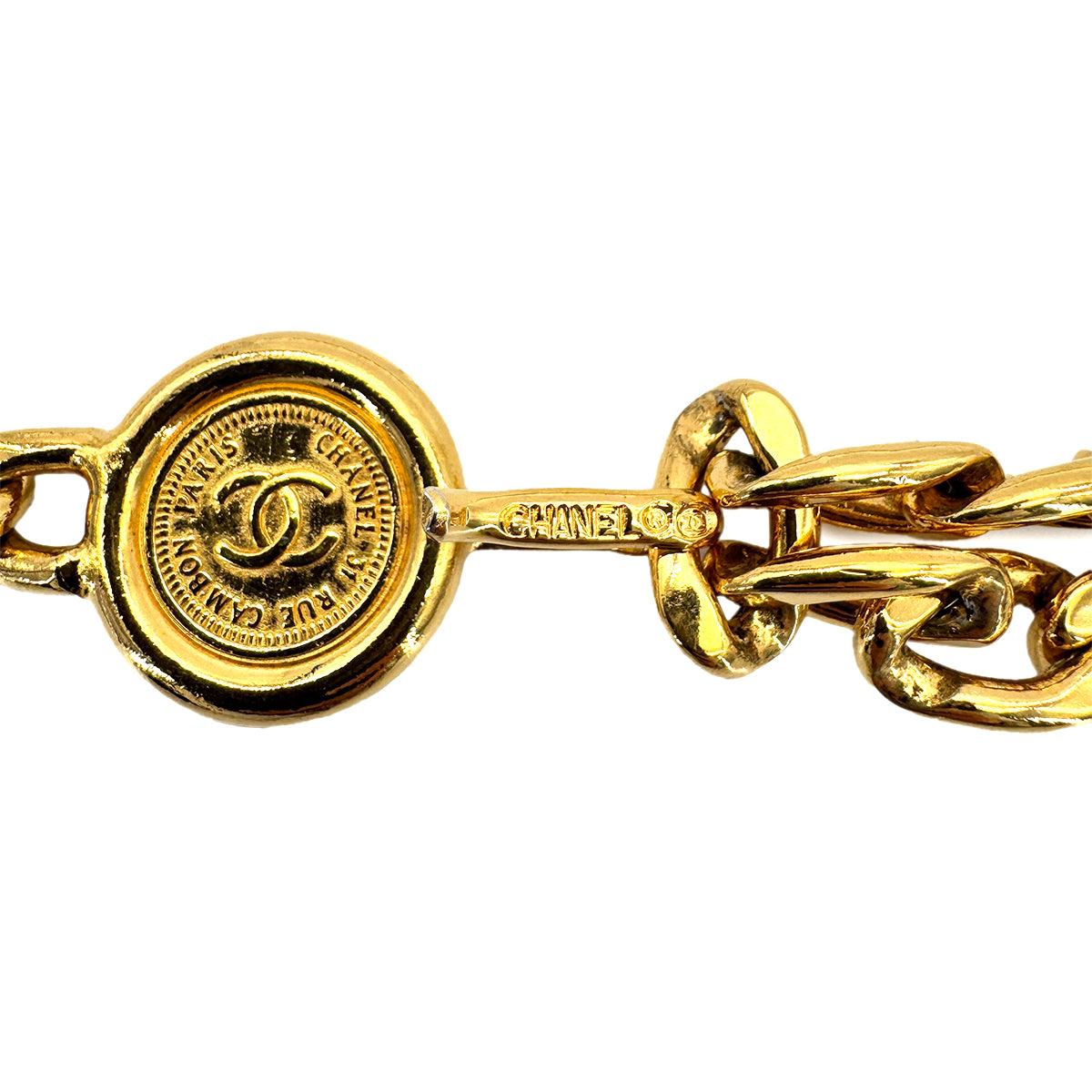 CHANEL VINTAGE CHAIN BELT COCOMARK ACCESSORY 90276728
