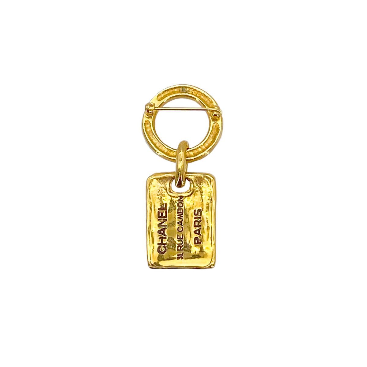 CHANEL VINTAGE CAMBON PLATE BROOCH GOLD ACCESSORY 90276772