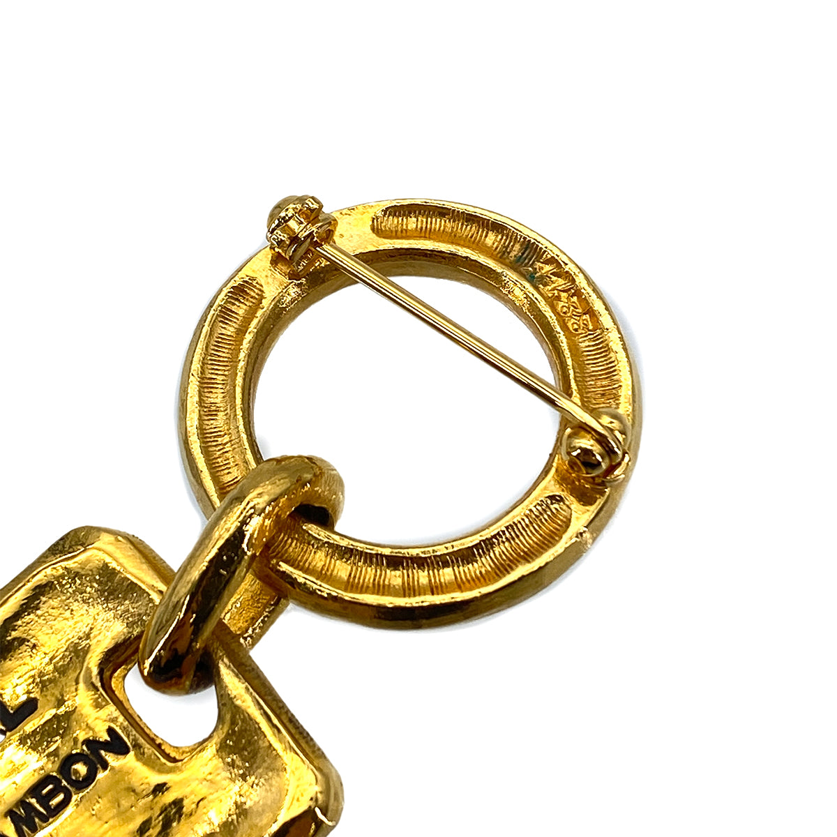 CHANEL VINTAGE CAMBON PLATE BROOCH GOLD ACCESSORY 90276772
