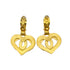 CHANEL VINTAGE EARRINGS COCOMARK HEART GOLD SWING ACCESSORY 95P 90276744 - PURPOSE