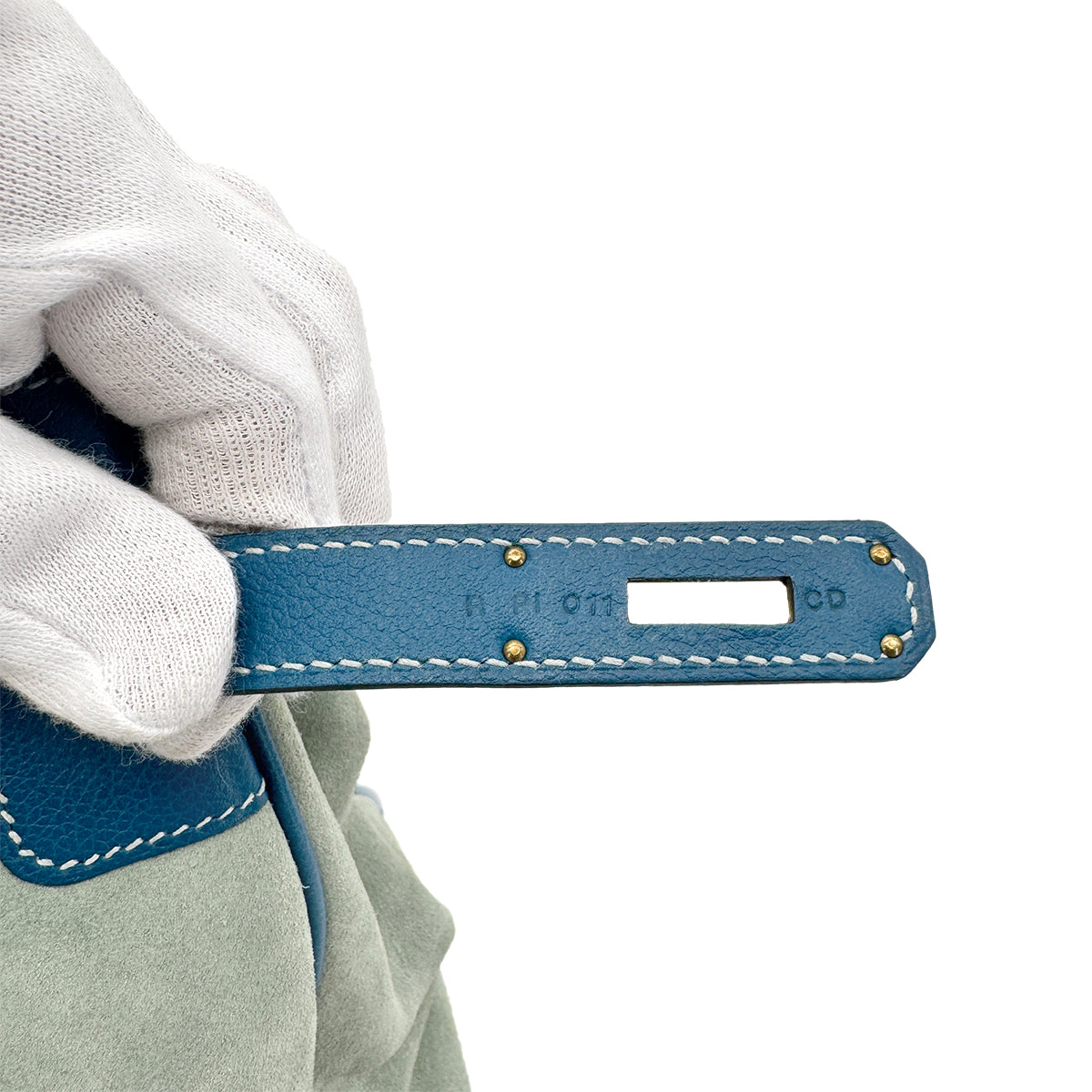 HERMES KELLY 32 AMAZON RETOURNE BLEU DE GALICE DEBRIS HAND SHOULDER BAG R SHW 90276747