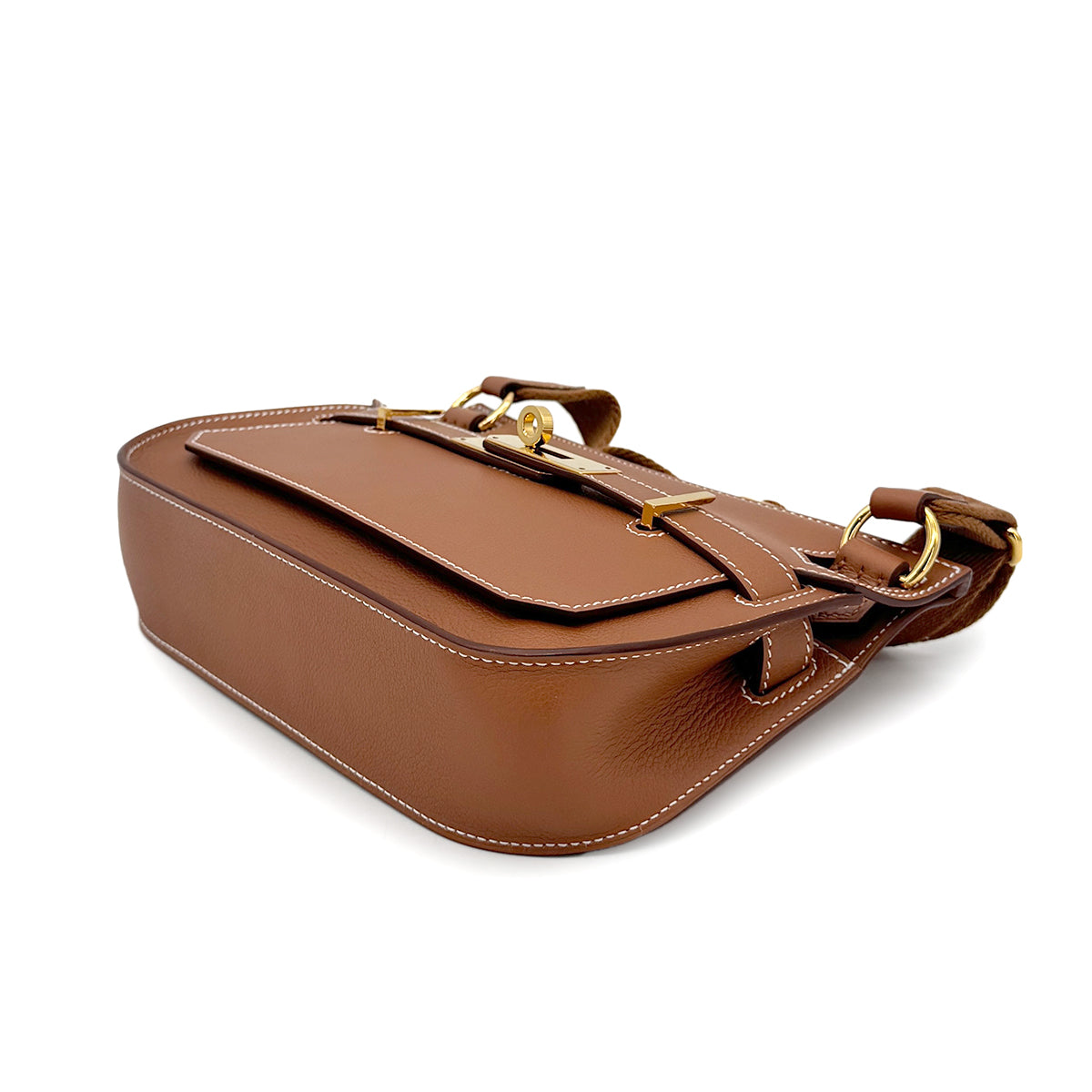 HERMES JYPSIERE MINI GOLD EVERCOLOR SHOULDER BAG W GHW 90276748