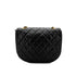 CHANEL VINTAGE BIG COCO HALF MOON CHAIN SHOULDER BAG BLACK LAMB SKIN 90276749 - PURPOSE