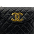 CHANEL VINTAGE BIG COCO HALF MOON CHAIN SHOULDER BAG BLACK LAMB SKIN 90276749 - PURPOSE