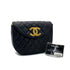 CHANEL VINTAGE BIG COCO HALF MOON CHAIN SHOULDER BAG BLACK LAMB SKIN 90276749 - PURPOSE