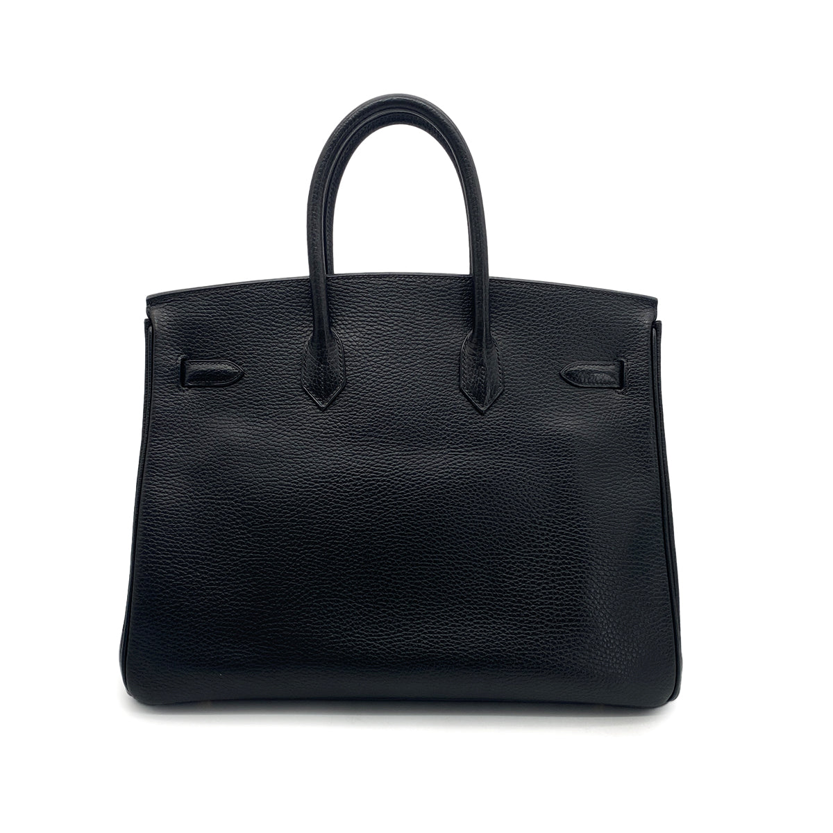 HERMES BIRKIN 35 BLACK ARDENNES HAND BAG □F GHW 90276760