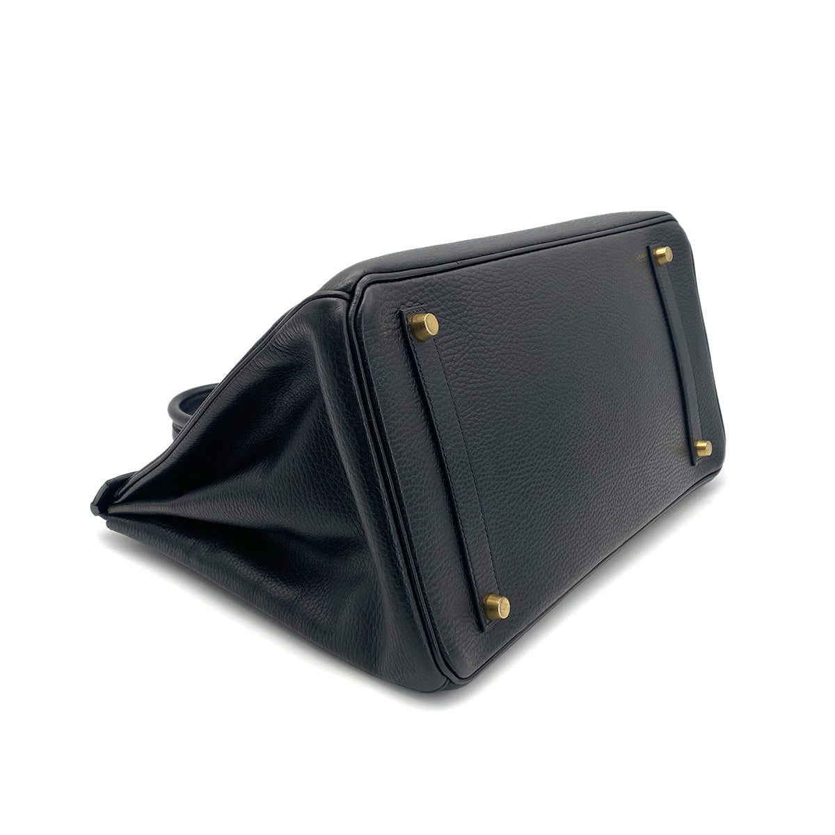 HERMES BIRKIN 35 BLACK ARDENNES HAND BAG □F GHW 90276760