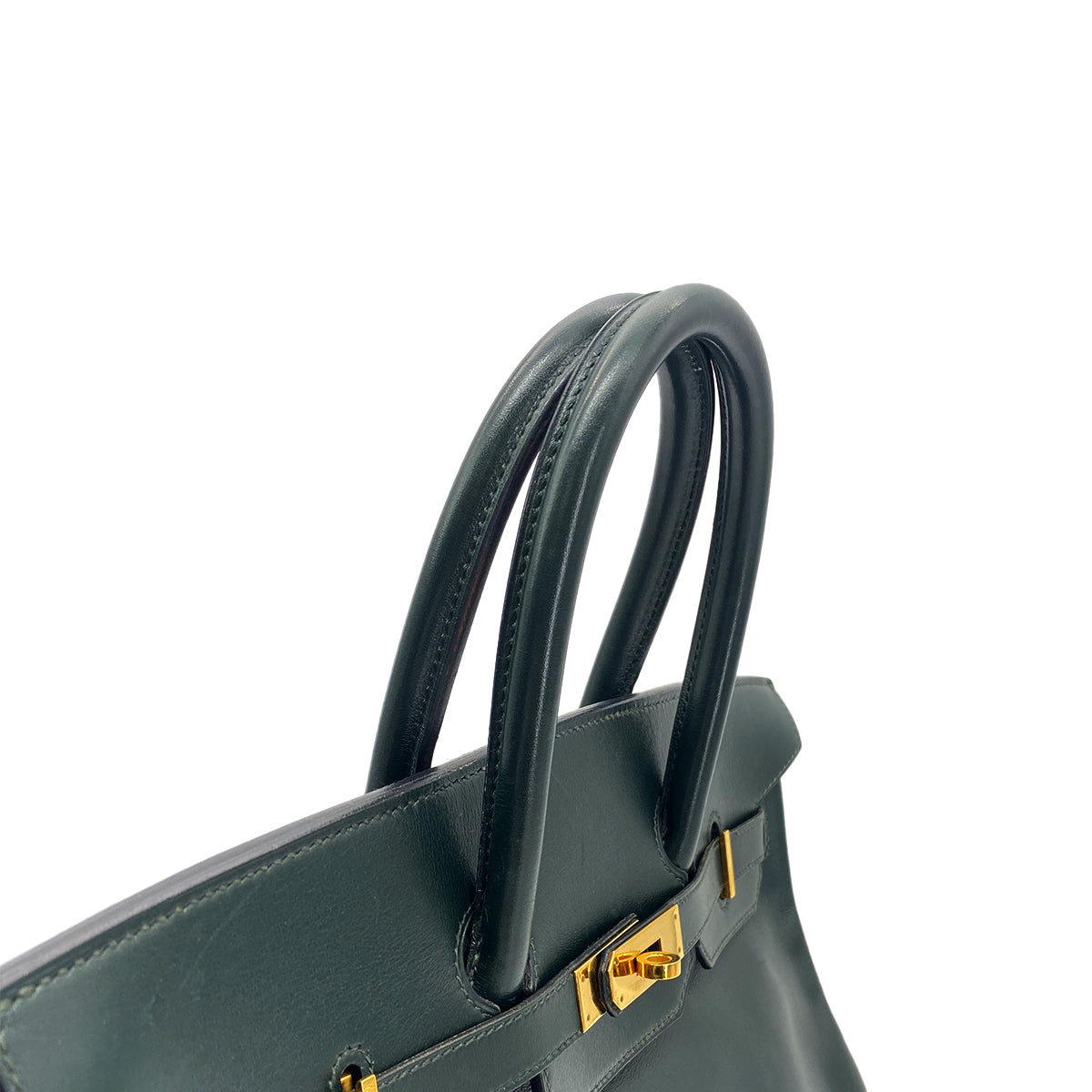 HERMES BIRKIN 35 GREEN BOXCALF HAND BAG 〇Y GHW 90276761